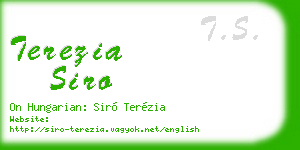 terezia siro business card